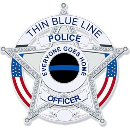 Fuzhen Boutique Decals Exterior Accessories Cool Police Swat Decal Thin Blue Line Stickers Sunscreen Waterproof Vinyl Sticker