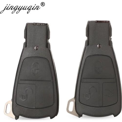 Jingyuqin 2/3 Button Old Style Remote Car Key Shell For Benz Mercedes C180 1998-2004 W202 Smart Key Fob Cover Case With Blade