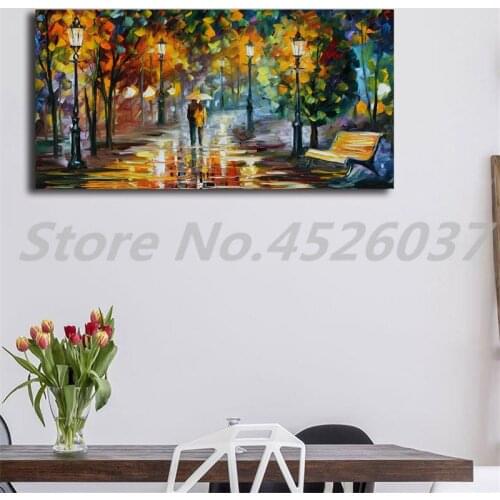 Van Eyck Couple Walking In Arboree Chemins Colorful Paysage HD Art Canvas Poster Painting Wall Picture Print Home Bedroom Decor