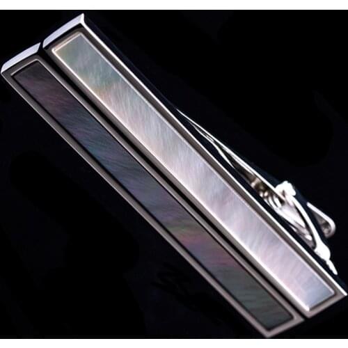 KFLK quality cufflinks stickpin tie pin men wedding present white conch tie clip cufflinks stickpin 2017 products guests