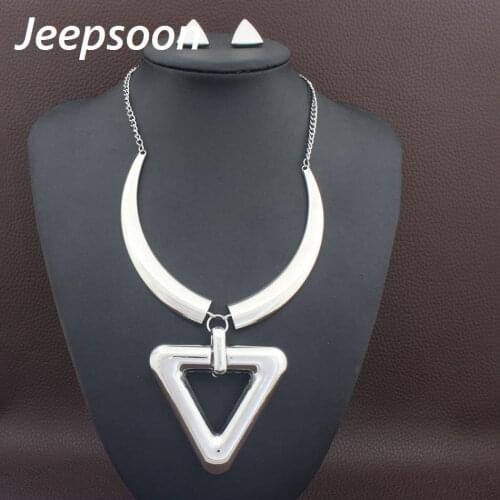 Newest Stainless Steel fashion Jewelry Gold color Necklace And Earrings sets for Women SEDHEBCI