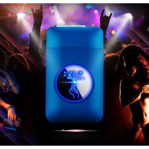 Creative Anti-pressure Cigarette Case Personalized Rechargeable Cigarette Case with Cigarette Lighter Smoke Accessories for Weed