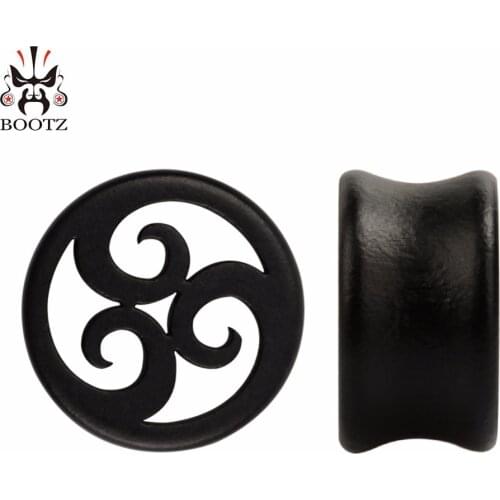 KUBOOZ 2PCS Wood Ear Piercing Stretchers Tunnel Earrings Plugs Gauges Expander Ring Fashion Body Jewelry Gift 10mm to 25mm Women