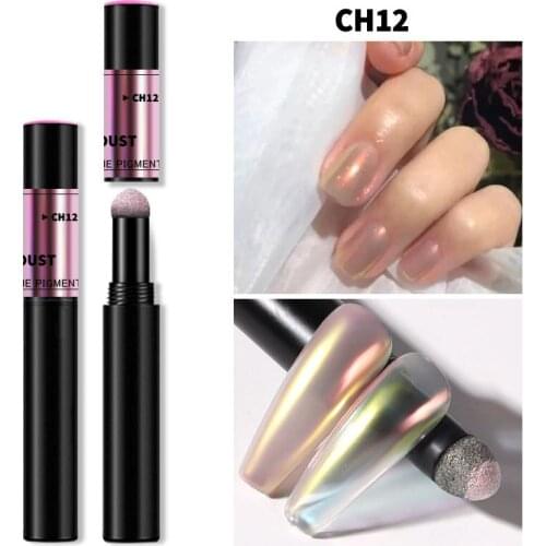 MiFanXi 0.6g Nail Powder Cushion Pen Polar Lights Nail Art Glitter Muticolor Chrome Holographics Nail Art Accessory