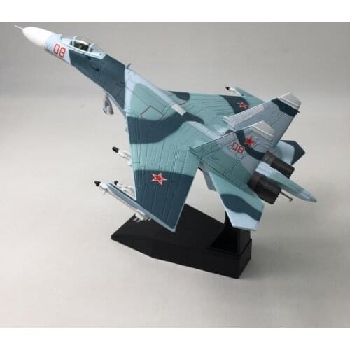 1/100 Scale 1987 Soviet Air Force Su-27 Su 27 Fighter Aircraft Airplane Diecast Alloy Model Toys Adult Collectible Gift Display