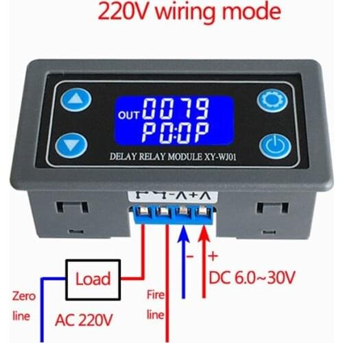 XY-WJ01 Delay Relay Module With Digital LED Dual Display Cycle Timing Circuit Switch