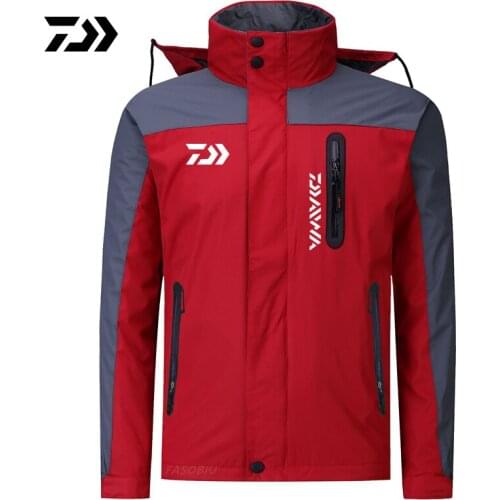Daiwa Mens Outdoor Sports Fishing Jacket Waterproof and Cold Proof Plush Mountaineering Fishing Jacket