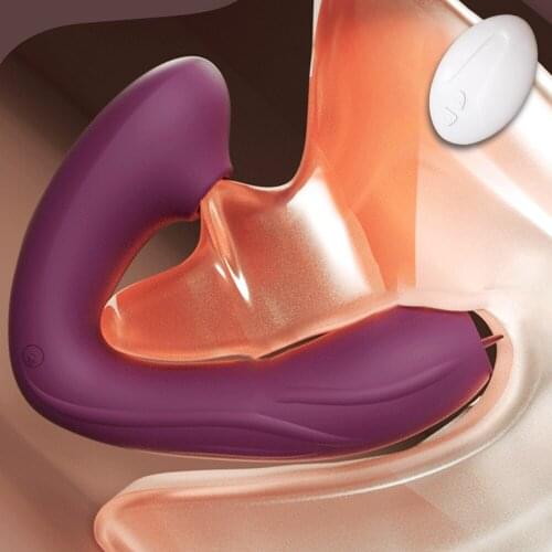 Clit Sucker Soft Dildo Vibrator Female Masturbation Tool Nipple Tongue Licking Massager Adult Products Pussy Sex Toys for Couple