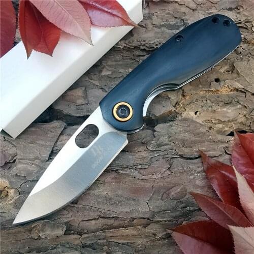 Outdoor Tactical Camping Hunting Survival Pocket Folding Knife 2.7" 5CR15MOV Blade Mini Knives Small Tool Wooden Handle