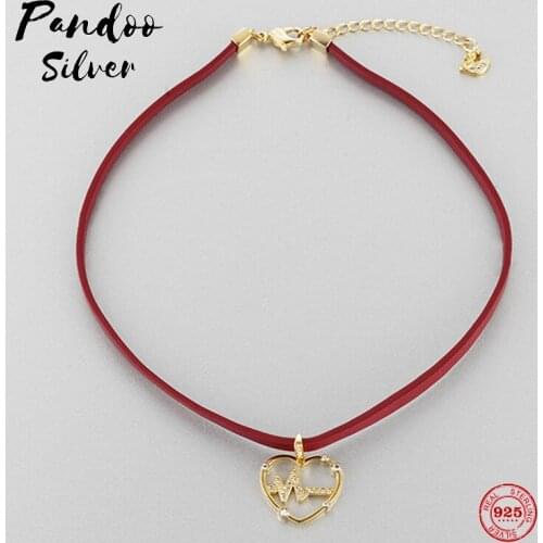 Fashion Charm Pure 925 Silver Original 1:1 Copy, Gorgeous Romantic Love Clavicle Chain Necklace Female Luxury Jewelry Gifts