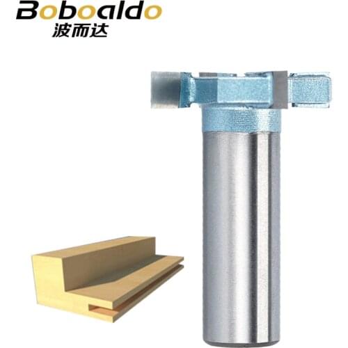 1pcs 1/4 1/2 Shank 4 edge T type slotting cutter woodworking tool router bits for wood Industrial Grade milling cutter