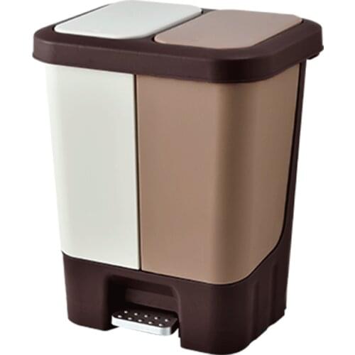 Pedal Trash Can with Lid Wheels Plastic Kitchen Big Trash Can Cube Storage Bins Kosze Do Segregacji Smieci Waste Bins BG50WB