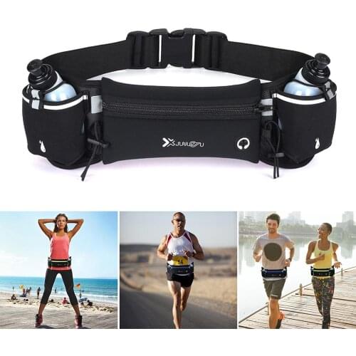 Marathon Dual Pocket Running Bag Trail Running Waist Belt For Phone Unisex Sports Fanny Pack Fitness Waist Pack Water Bottle