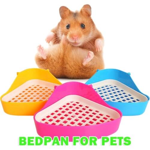 Hamster Toilet Cleaning Supply Training Products Small Animal Pet Rabbit Cat Bathroom Toilet Pets Litter Tray Potty