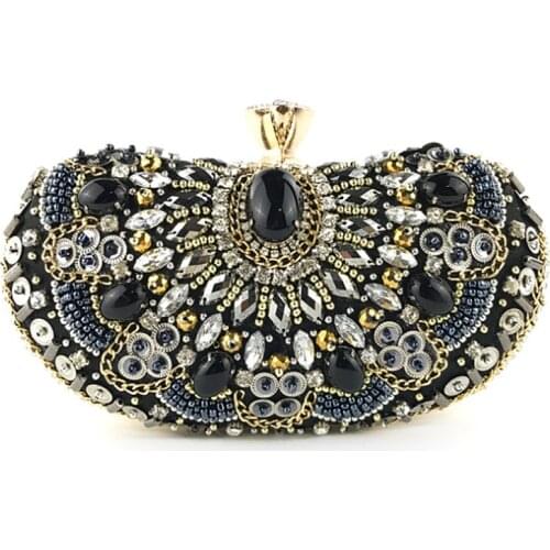 Luxury Bling Rhinestone Clutch Evening Bag Women Brand Designer Chic Diamond Handbag Chain Shoulder Bag For Evening Party Purse