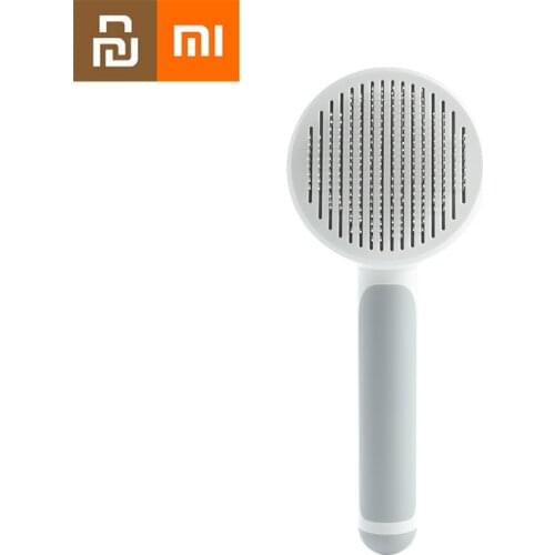 Xiaomi Pets Stainless Steel Brush Floating Hair Removal Cats Dog Comb Cleaning Brush One Click Cleaning Remove Pet Grooming Tool