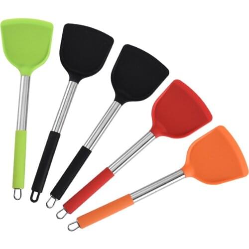 Egg Frying Pan Scoop Cooking Utensils Fried Shovel Silicone Turners Spatula Kitchen Tools Gadgets Cooking Accessories Nonstick
