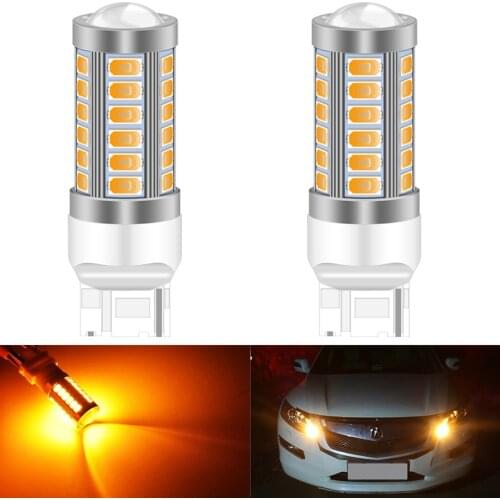 2pcs 900Lm 7440 992 T20 led Canbus light bulbs LED car Turn Signal Lights Amber White Red Blue 12V For Lada Kalina Granta Vesta