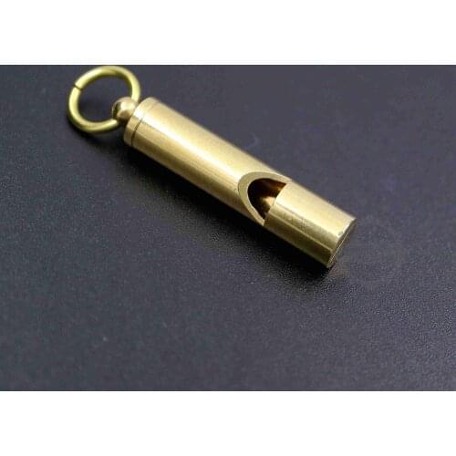 10x47mm vintage style raw brass whistle charm EDC pendant charm supplies DIY findings 1800402