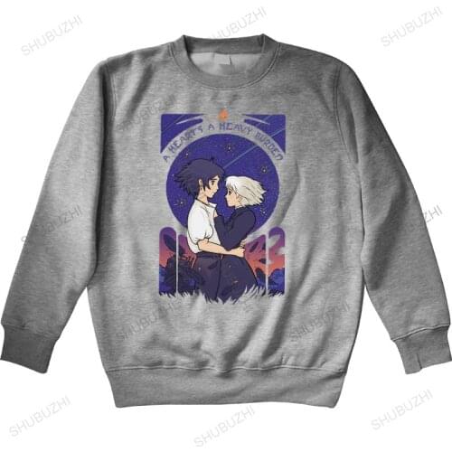 Fashion HowlS Moving Castle A HeartS A Heavy Burden hoodies Men long sleeved Ghibli Miyazaki Anime hoody Cotton Manga hoody