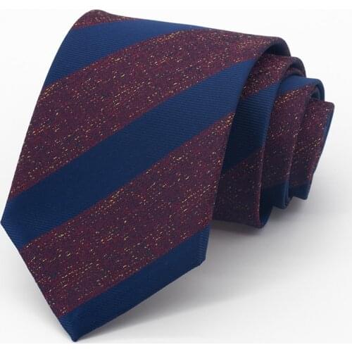 High Quality Striped 8CM Tie for Men Business Formal Office Gentleman Necktie Fashion Cravate With Gift Box