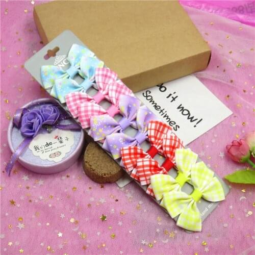 10PCS/Lot Lovely Piece Flowers Hairpins Grosgrain Ribbon Bows Clips 2020 Korean Creativity Hair Accessories For Baby Girls NEW