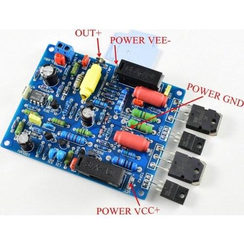 1 Pair QUAD405 Dual Channel Finished Power Amplifier Board BC556 5551 5401 Audio Hifi Amplify 100W*2