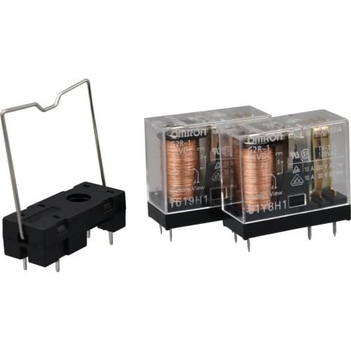 1Pcs G2R-1 Relay G2R-1-12V G2R-1-24V SPDT NC Omron 5 Pins With PCB Solder Base