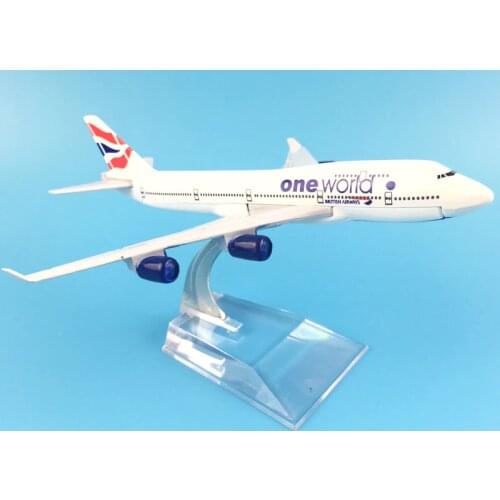 16cm Plane Model Airplane Model One World Boeing 747 Plane Model Aircraft Model 1:400 Diecast Metal Airplanes Plane Toy Gift