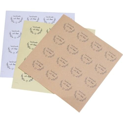 160pcs/lot 'handmade With Love' DIY Decorative Round Seal Sticker For DIY Handmade Baking Product Package Decoration Stickers