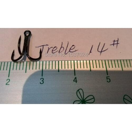 Free shipping 14# Treble Fishing Hooks 3000pcs High quality factory direct production