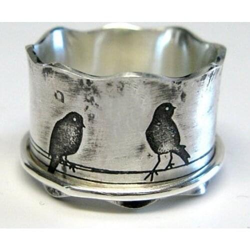 2020 Vintage Bohemian Silver Color Bird Rings For Women Men Statement Female Male Jewelry Birthday Boho Party Accessories Gifts