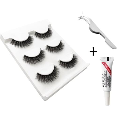 3d mink lashes natural long false eyelashes make up tools 10mm eyelash glue makeup eye lashes tweezers 3d lashes maquiagem