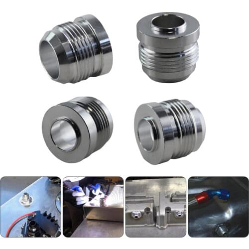 4pcs AN -16 AN16 Male Aluminium Adapter Weld Bung Nitrous Hose Fitting Tank Cell