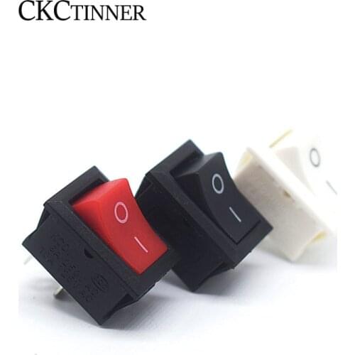 5Pcs Push Button Switch 15x21mm SPST 2Pin 6A 250V 10V 125V KCD1-101 Snap-in On/Off Boat Rocker Switch 15MM*21MM Black Red White