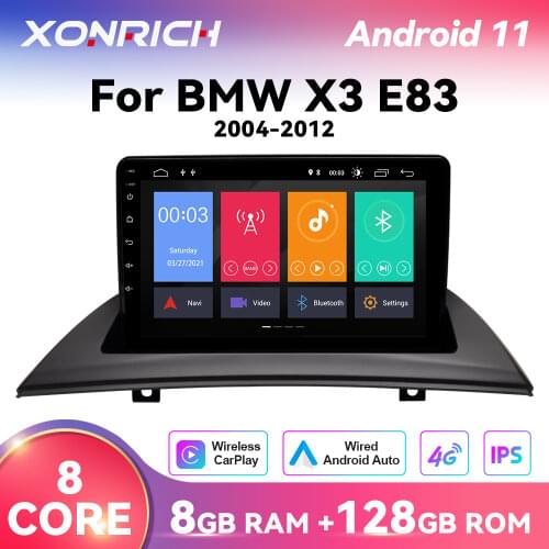 4G+128G Android 10.0 Car Radio Multimedia Player For BMW X3 E83 2004-2012 GPS Navigation 2 din Dvd Autoradio Car play Wifi RDS