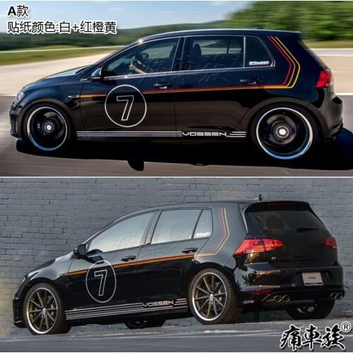 Car sticker FOR Volkswagen Golf 7.5 GOLF 7 body side decal GTI body decoration waist line car sticker