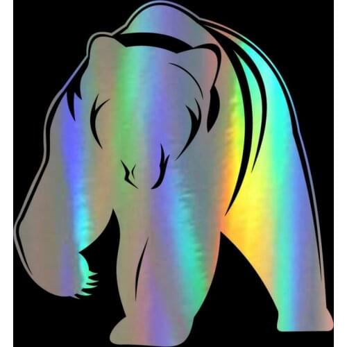 Car Sticker Viny 15*15cm Cute Grizzly Bear JDM Decal Animal Funny 3D Stickers and Decals Bumper Rear Sticker On Car Styling