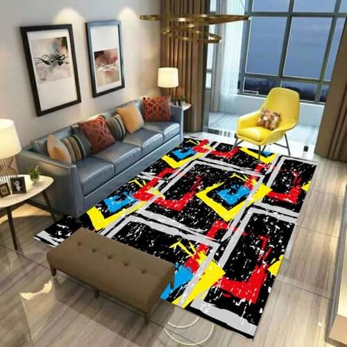 Colored Quicksand Carpet Mat for Living Room Doormat Flannel Print Bedroom Non-slip Floor Rug 01