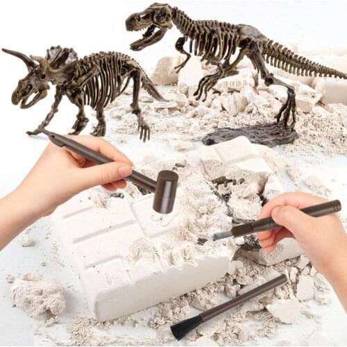 Children Diy Dinosaur Digging Toys Animals Dinosaur Kids Skeleton & Toys Education Learning Fossil Archeology Digging Assem I6K8