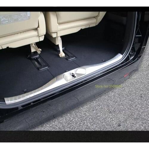 For TOYOTA Alphard 2015-2018 1PC Stainless Steel Car Trunk Inner Rear Tail Box Bumper Pedal Plate Panel Cover Car Styling