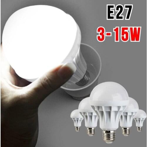 3W 5W 7W 9W 12W 15W Energy Saving LED Light Bulbs for Home E27 Socket White / Warmwhite Living Room Bulb Lamp Spotlight
