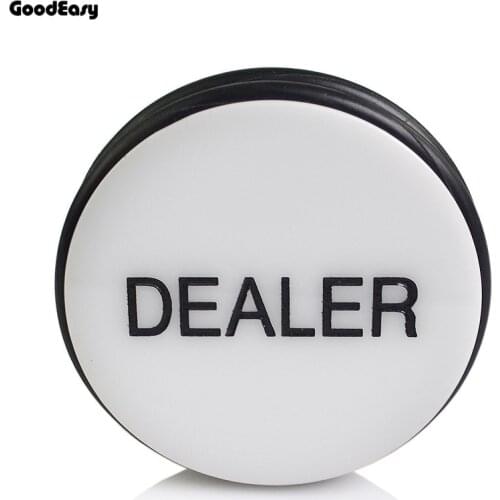 HOT SALE 1PCS Acrylic Poker Dealer Button Texas Hold'em 3inch Pressing Poker Cards Guard poker Dealer Button-Black White