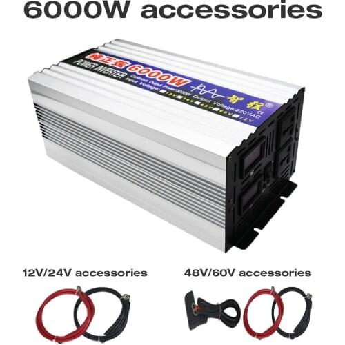 12V/24V/48V/60V6000W Pure Sine Wave Inverter Available Induction Cooker Refrigerator Air Conditioner