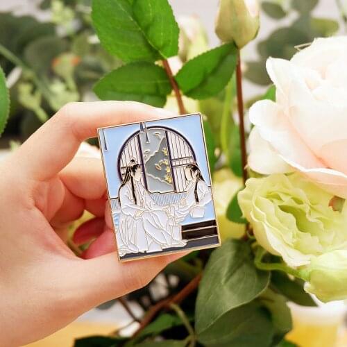 Anime The Untamed Wei Wuxian Lan Wangji Xiao Zhan Antiquity Metal Badge Button Brooch Pins Collection Medal Toy Souvenir Gift