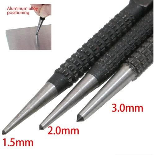 3PCS 3/32" Non-Slip Center Pin Punch Set High-Carbon Steel Center Bit For Woodworking Drilling Tool Dropshipping
