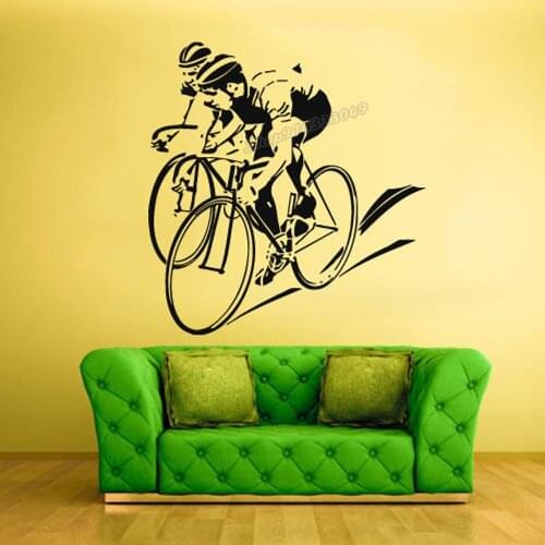 Bicycle wall decal Bicycle race cyclist Wall Sticker Vinyl Art Decals for Home Living Room Bedroom Decoration Accessories C480