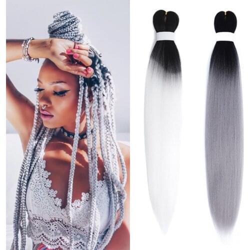 Natifah Hair Extensions Braids Pre Stretched Braiding Hair Synthetic Hair Extensions Braids 24 Inch 80g Hair For Jumbo Braids