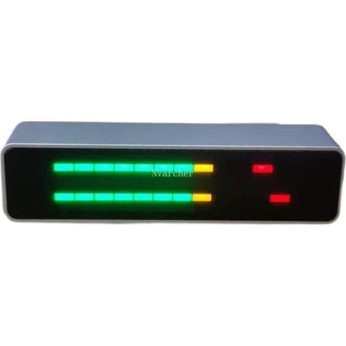 NEW Version Mini Dual 12 Level Indicator VU Meter Stereo Amplifier Board Adjustable Light Speed Board With AGC