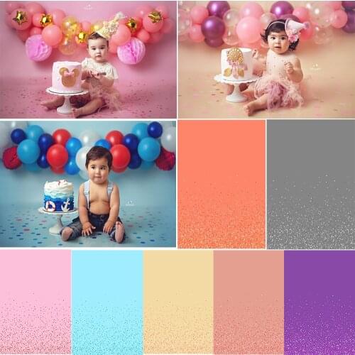 Solid Color Photography Backdrop for Photo Studio Kids Adult Newborn Portrait Background Colorful Dots Birthday Photocall Props